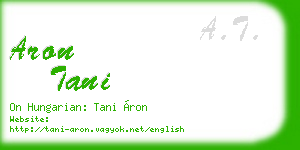 aron tani business card